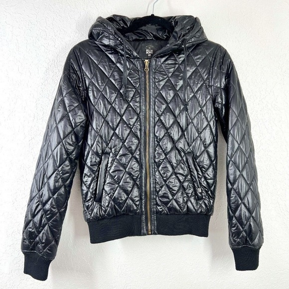 Billabong Jackets & Blazers - Billabong Puffy Hooded Jacket Y2K Shiny faerie‎ Grunge Goth Small